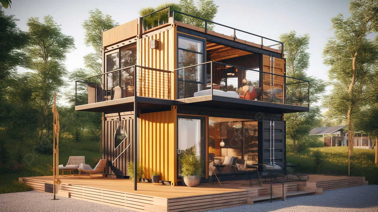 imagen de casa contenedor para cómo aislar del calor un container como vivienda